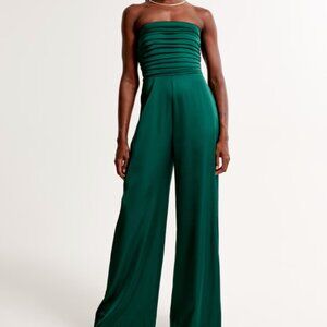 NWT The A&F Emerson Ruched Strapless Jumpsuit